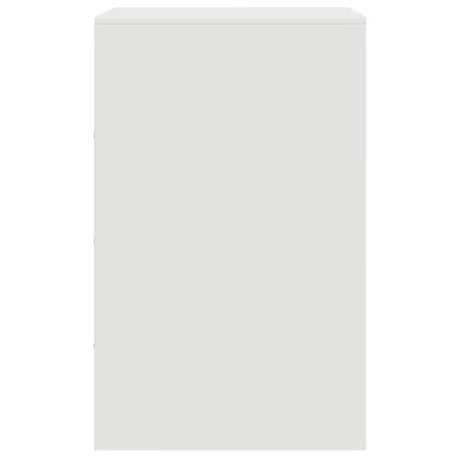 2 db fehér acél éjjeliszekrény 34,5x39x62 cm