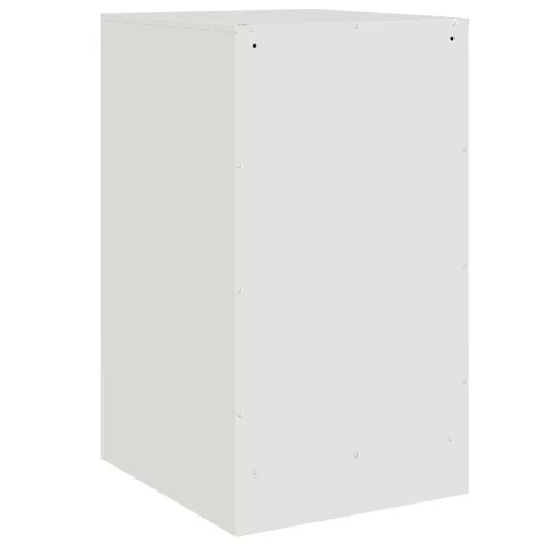 2 db fehér acél éjjeliszekrény 34,5x39x62 cm