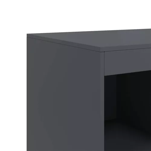 Antracitszürke acél magasszekrény 67 x 39 x 95 cm