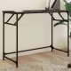 Fekete szerelt fa és porszórt acél íróasztal 100x45x76 cm