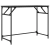 Fekete szerelt fa és porszórt acél íróasztal 100x45x76 cm