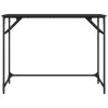 Fekete szerelt fa és porszórt acél íróasztal 100x45x76 cm