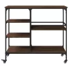 Barna tölgy színű szerelt fa konyhai kocsi 100 x 45 x 89,5 cm