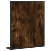 Füstölt tölgy szerelt fa fürdőszobai tükör polccal 50x12x60 cm