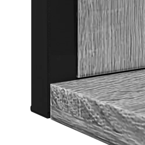 Szürke sonoma szerelt fa fürdőszobai tükör polccal 50x12x60 cm