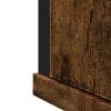 Füstölt tölgy szerelt fa tükrös fürdőszobaszekrény 42x12x60 cm