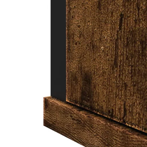 Füstölt tölgy szerelt fa tükrös fürdőszobaszekrény 42x12x60 cm
