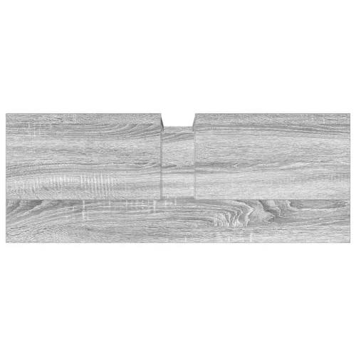 Szürke sonoma szerelt fa fürdőszobai mosdószekrény 80x30x60 cm