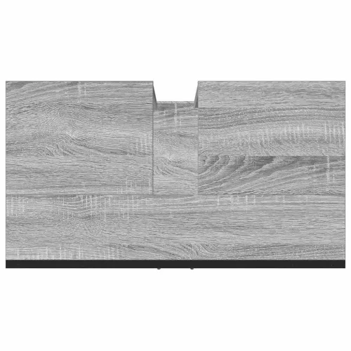Szürke sonoma szerelt fa fürdőszobai mosdószekrény 60x33x60 cm