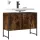 Füstös tölgy szerelt fa fürdőszobai mosdószekrény 80x33x60 cm