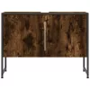 Füstös tölgy szerelt fa fürdőszobai mosdószekrény 80x33x60 cm