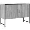 Szürke sonoma szerelt fa fürdőszobai mosdószekrény 80x33x60 cm
