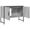 Szürke sonoma szerelt fa fürdőszobai mosdószekrény 80x33x60 cm