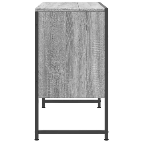 Szürke sonoma szerelt fa fürdőszobai mosdószekrény 80x33x60 cm