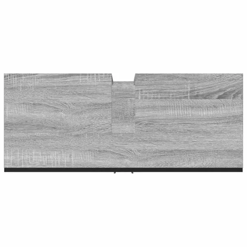 Szürke sonoma szerelt fa fürdőszobai mosdószekrény 80x33x60 cm