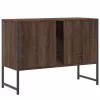 Barna tölgy szerelt fa fürdőszobai mosdószekrény 80x33x60 cm