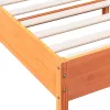 Viaszbarna tömör fenyőfa ágy matrac nélkül 90 x 190 cm