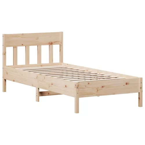 Tömör fenyőfa ágy matrac nélkül 75 x 190 cm