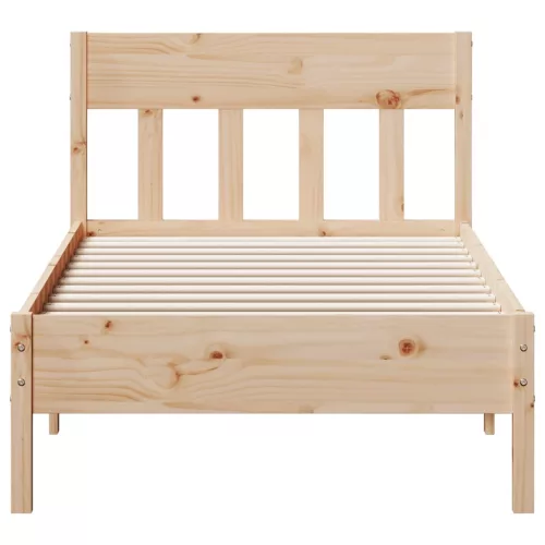 Tömör fenyőfa ágy matrac nélkül 75 x 190 cm