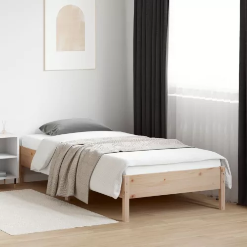 Tömör fenyőfa ágy matrac nélkül 90 x 200 cm