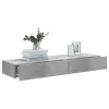 2 db betonszürke TV-szekrény LED-lámpákkal 60x35x15,5 cm
