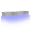 2 db betonszürke TV-szekrény LED-lámpákkal 60x35x15,5 cm