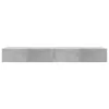 2 db betonszürke TV-szekrény LED-lámpákkal 60x35x15,5 cm