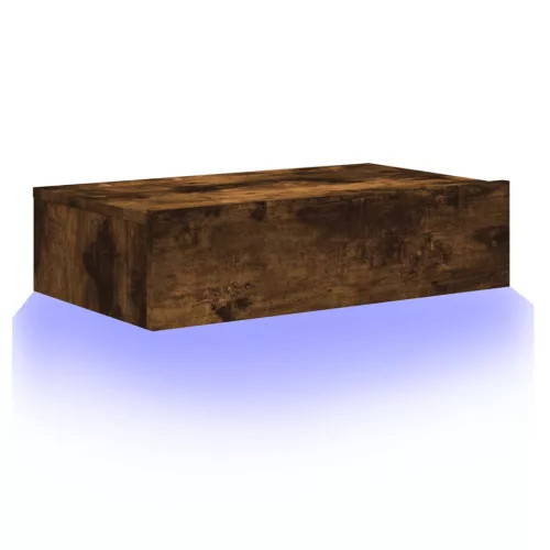 Sonoma tölgyszínű TV-szekrény LED-lámpákkal 60x35x15,5 cm