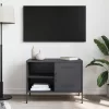 Antracitszürke acél TV-szekrény 68 x 39 x 50,5 cm