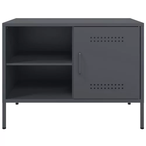 Antracitszürke acél TV-szekrény 68 x 39 x 50,5 cm