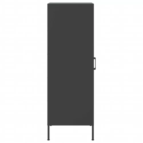 Fekete acél magasszekrény 36 x 39 x 113 cm
