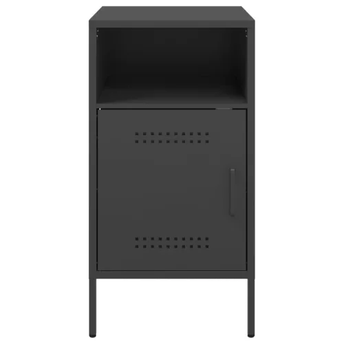 2 db fekete acél éjjeliszekrény 36 x 39 x 68 cm