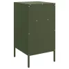 2 db olívazöld acél éjjeliszekrény 36 x 39 x 68 cm