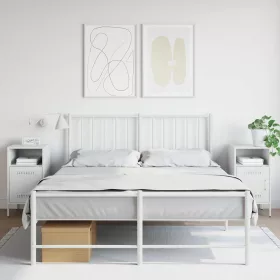 2 db fehér acél éjjeliszekrény 36 x 39 x 68 cm