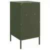 2 db olívazöld acél éjjeliszekrény 36 x 39 x 68 cm