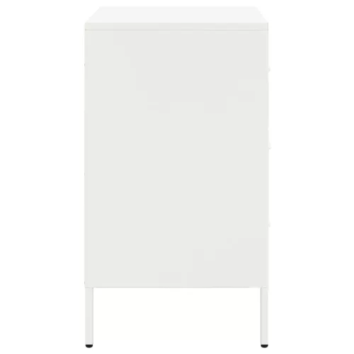 Fehér acél éjjeliszekrény 36 x 39 x 68 cm