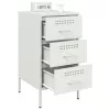 2 db fehér acél éjjeliszekrény 36 x 39 x 68 cm