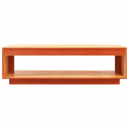 Viaszbarna tömör fenyőfa dohányzóasztal 110 x 50 x 33,5 cm