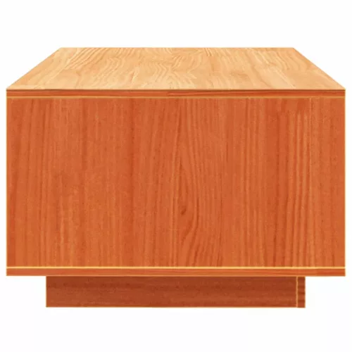 Viaszbarna tömör fenyőfa dohányzóasztal 110 x 50 x 33,5 cm