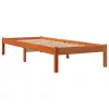 Viaszbarna tömör fenyőfa ágy matrac nélkül 90 x 200 cm