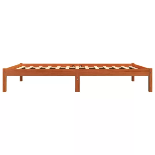 Viaszbarna tömör fenyőfa ágy matrac nélkül 90 x 200 cm