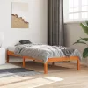 Viaszbarna tömör fenyőfa ágy matrac nélkül 100 x 200 cm