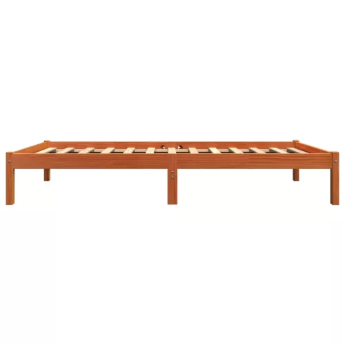 Viaszbarna tömör fenyőfa ágy matrac nélkül 100 x 200 cm