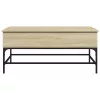 Sonoma tölgy szerelt fa és fém dohányzóasztal 100x50x45 cm