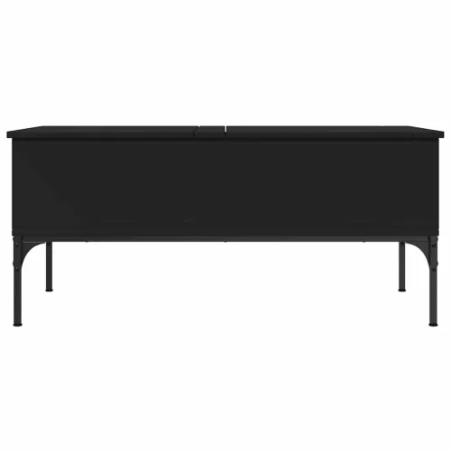 Fekete szerelt fa és fém dohányzóasztal 100 x 50 x 45 cm