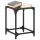 2 db acél dohányzóasztal fekete üveglappal 30 x 30 x 40 cm