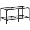 Acél dohányzóasztal átlátszó üveglappal 78,5 x 40 x 40 cm