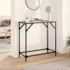 Acél tálalóasztal átlátszó üveglappal 80 x 35 x 81 cm