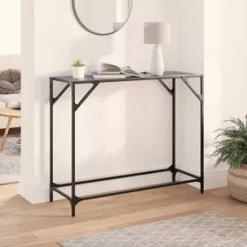 Acél tálalóasztal fekete üveglappal 98 x 35 x 81 cm