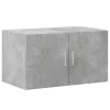 Betonszürke szerelt fa faliszekrény 70 x 42,5 x 40 cm
